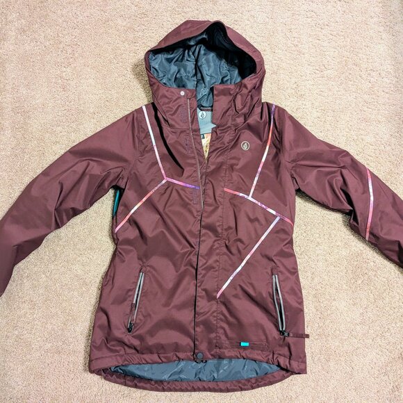 Volcom Let It Storm Snowboard Jacket (Maroon/Burgundy) - Picture 1 of 15